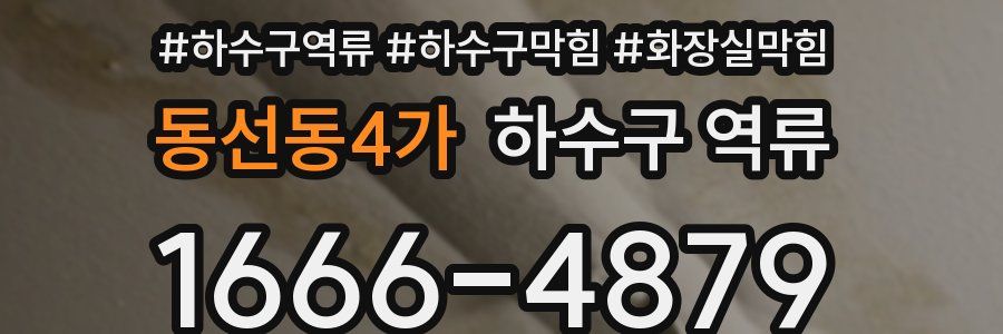 동선동4가 하수구 역류