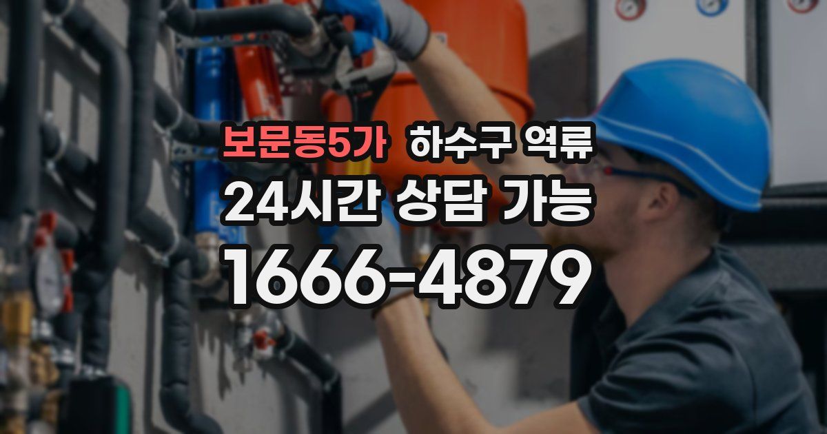 보문동5가 하수구 역류