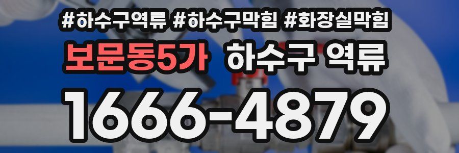 보문동5가 하수구 역류