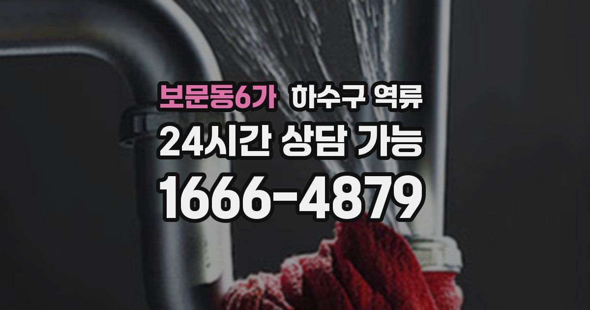 보문동6가 하수구 역류