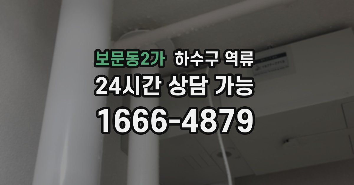 보문동2가 하수구 역류