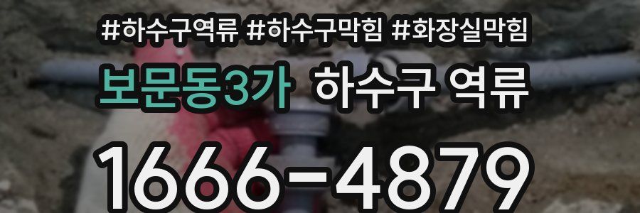 보문동3가 하수구 역류