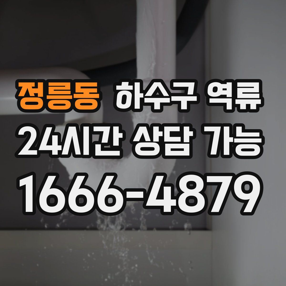 정릉동 하수구 역류