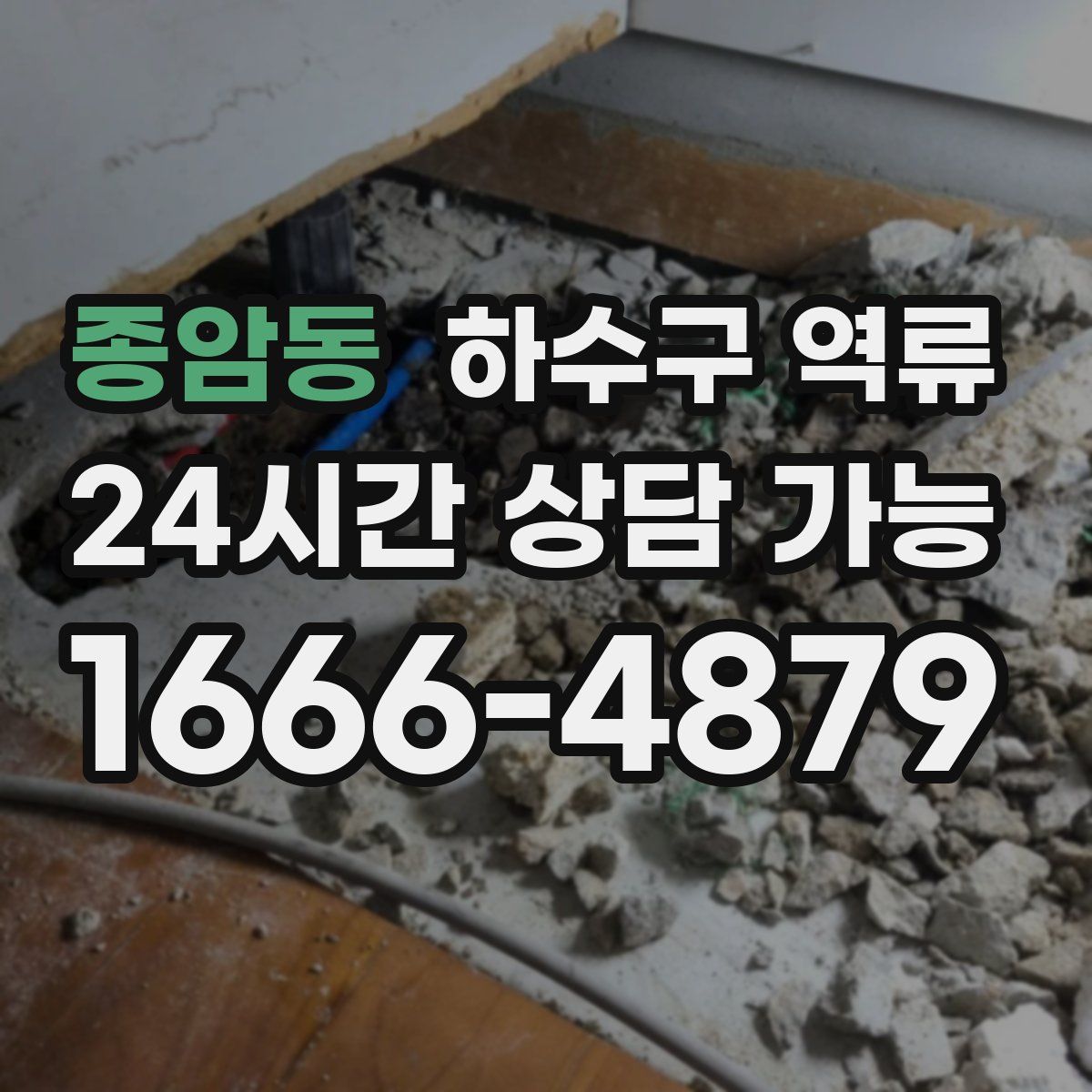 종암동 하수구 역류