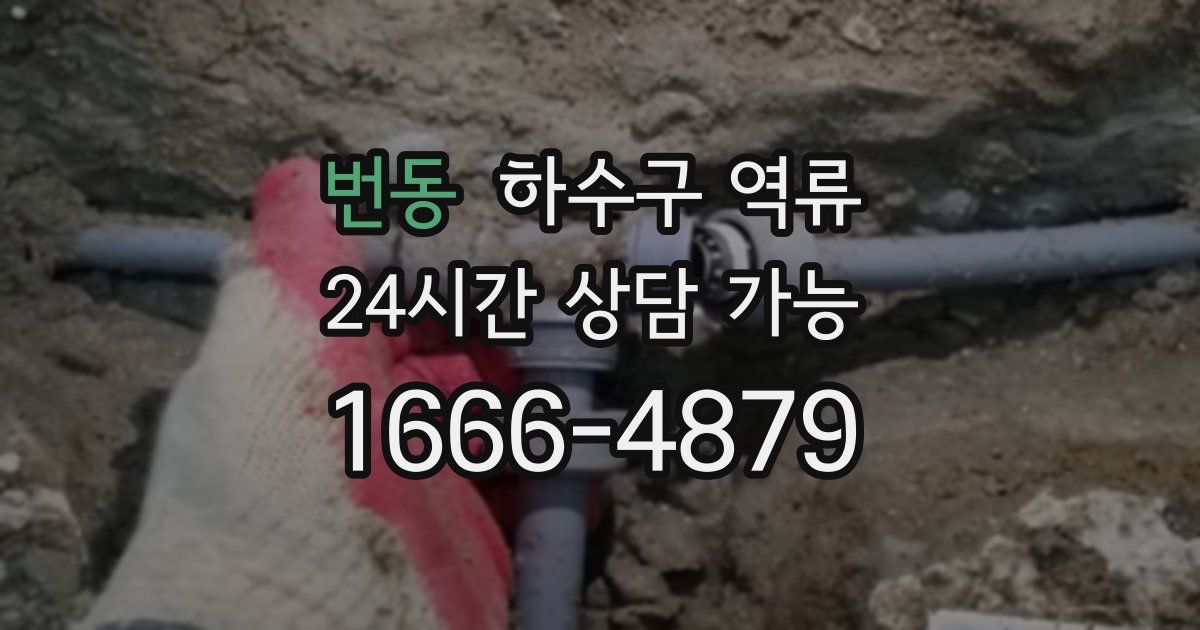 번동 하수구 역류