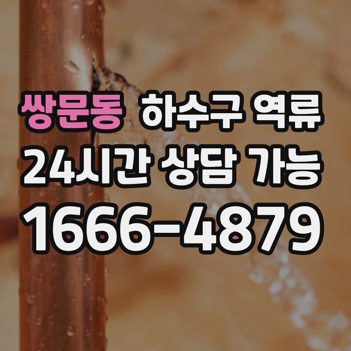 쌍문동 하수구 역류