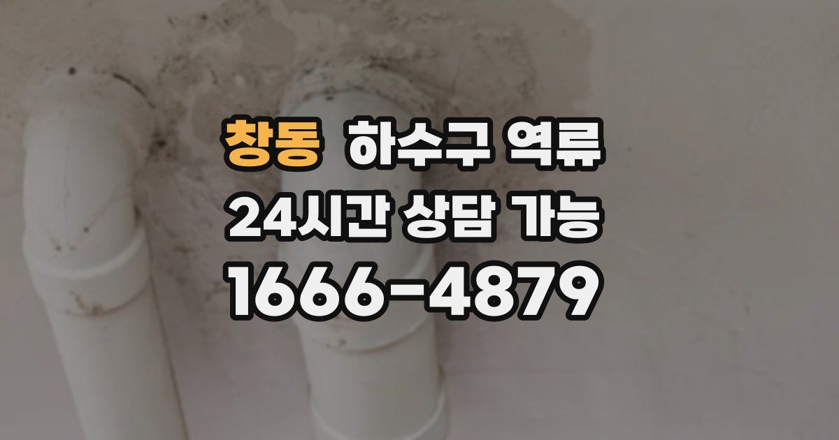 창동 하수구 역류