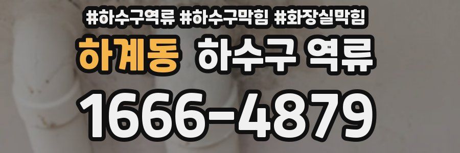하계동 하수구 역류