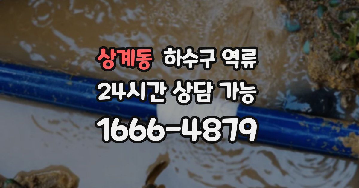 상계동 하수구 역류