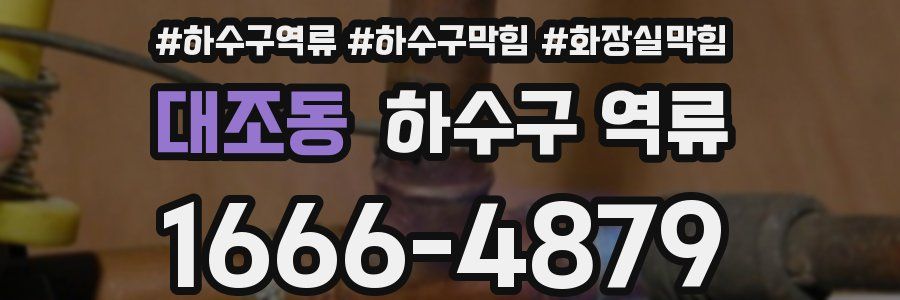 대조동 하수구 역류