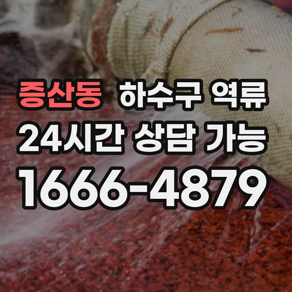 증산동 하수구 역류