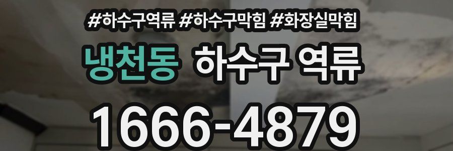 냉천동 하수구 역류