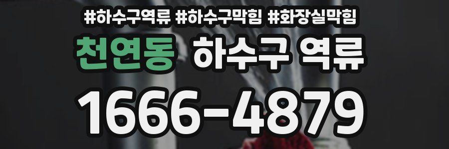 천연동 하수구 역류