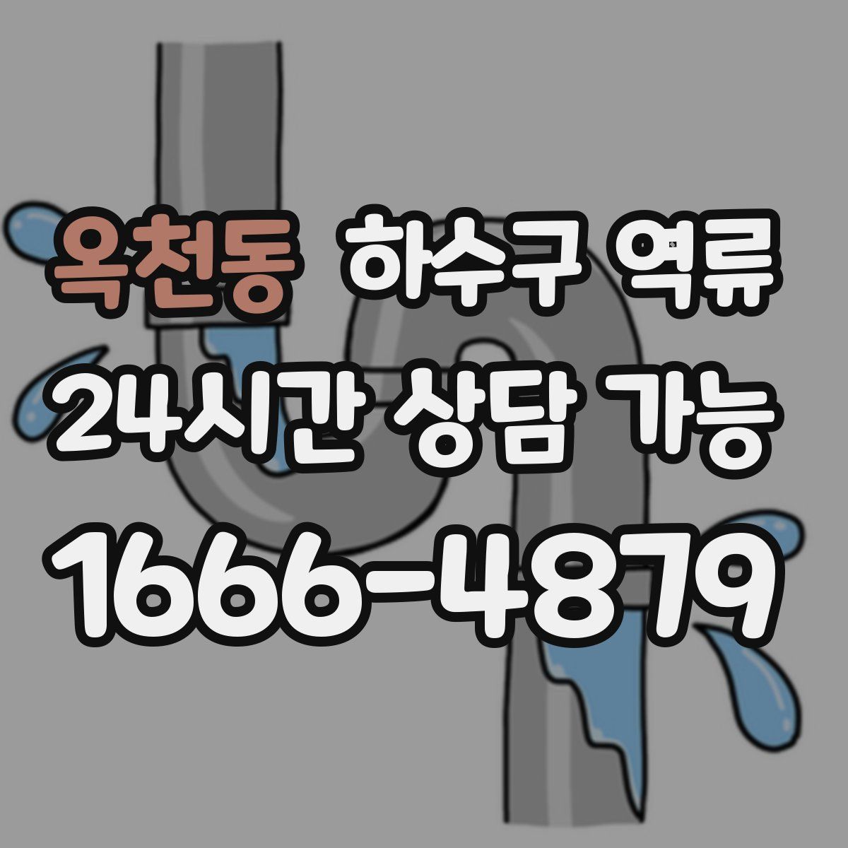 옥천동 하수구 역류