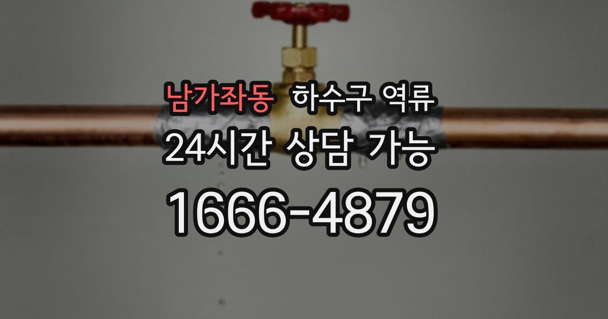 남가좌동 하수구 역류