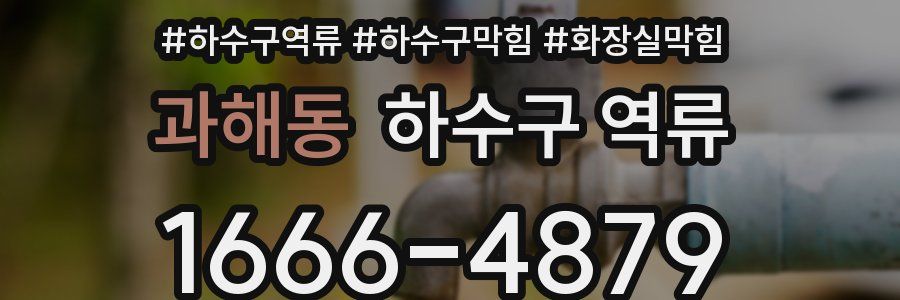 과해동 하수구 역류