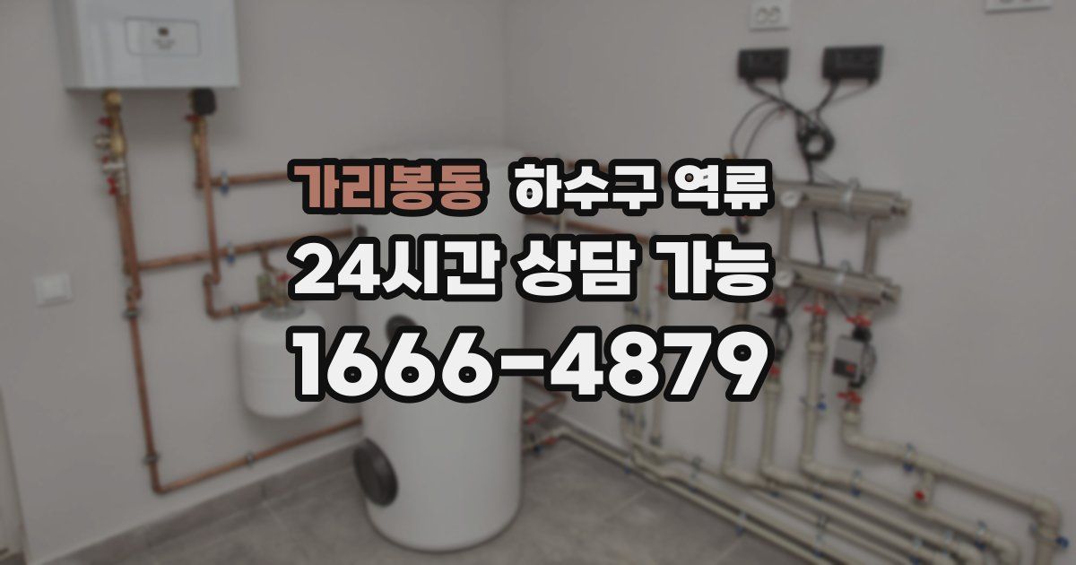 가리봉동 하수구 역류