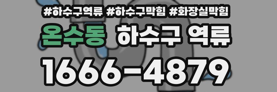 온수동 하수구 역류