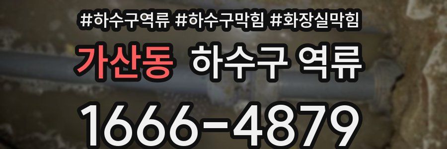 가산동 하수구 역류