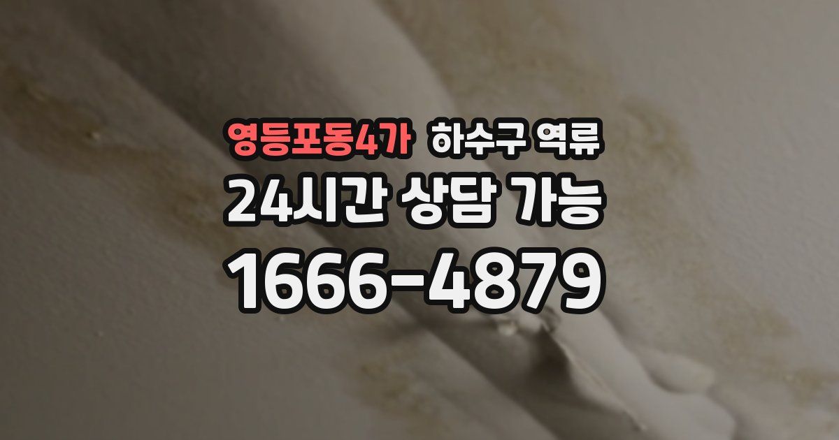 영등포동4가 하수구 역류