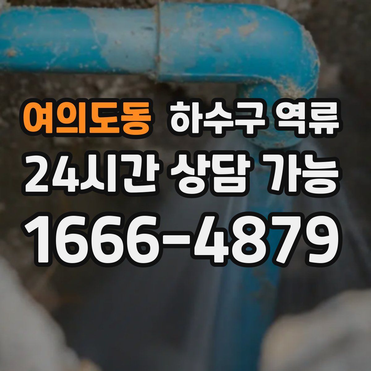 여의도동 하수구 역류