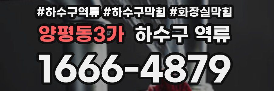 양평동3가 하수구 역류