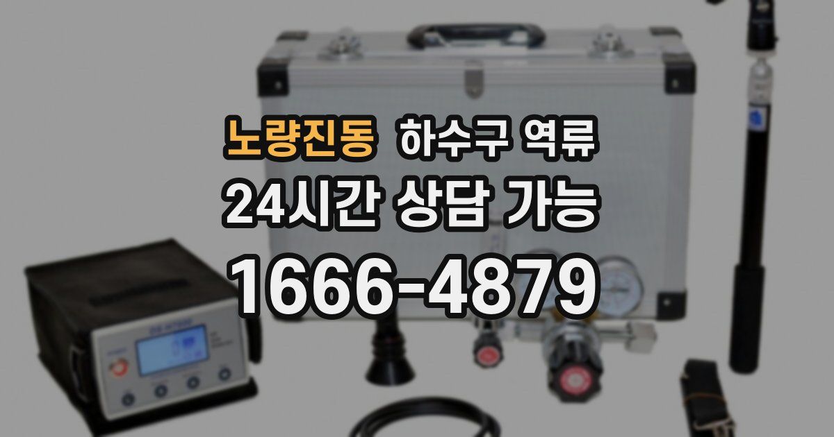 노량진동 하수구 역류