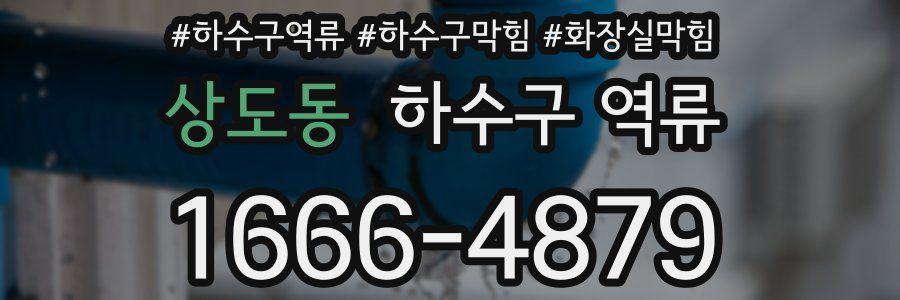 상도동 하수구 역류