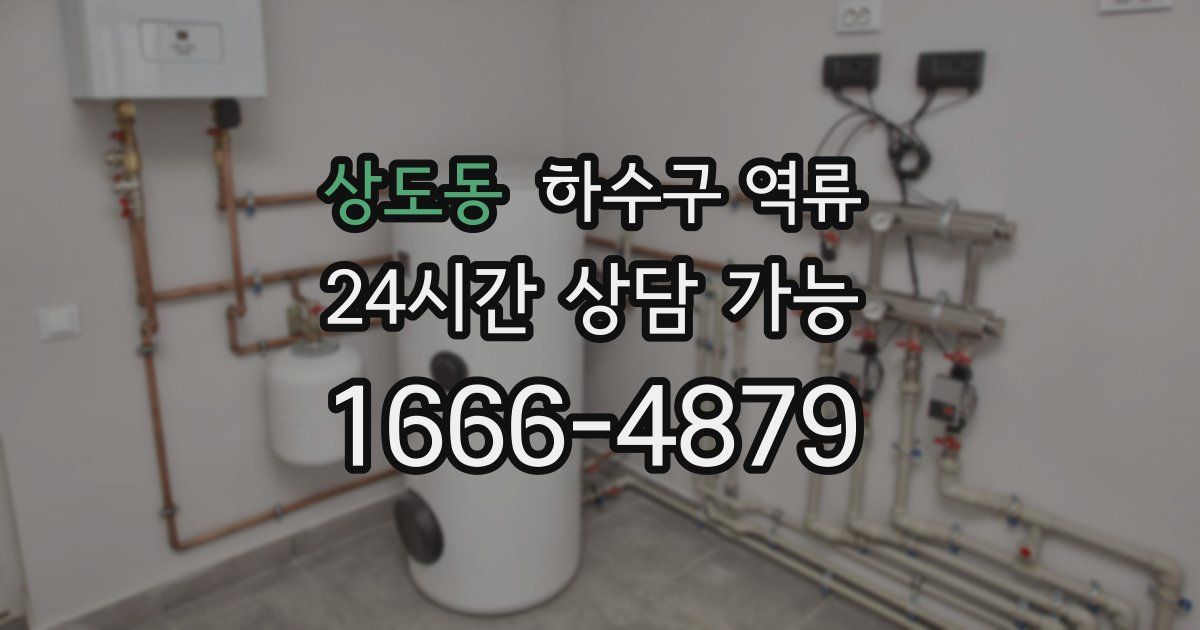 상도동 하수구 역류