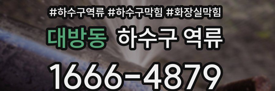 대방동 하수구 역류