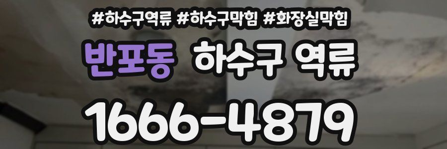 반포동 하수구 역류