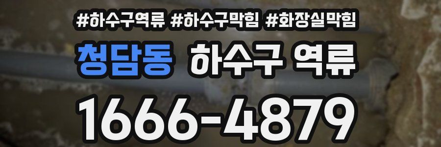 청담동 하수구 역류