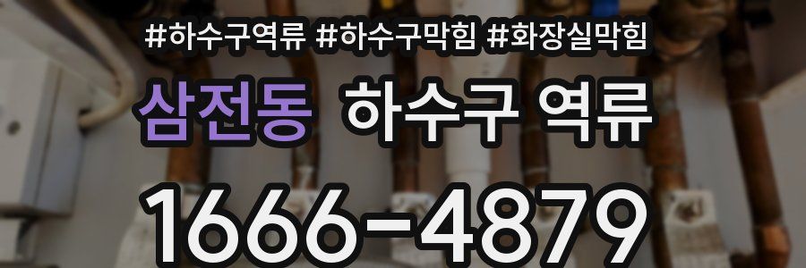 삼전동 하수구 역류