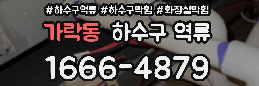 가락동 하수구 역류