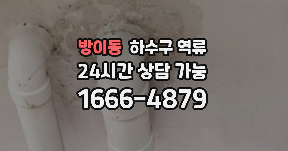 방이동 하수구 역류