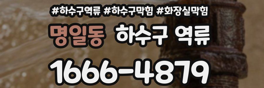 명일동 하수구 역류