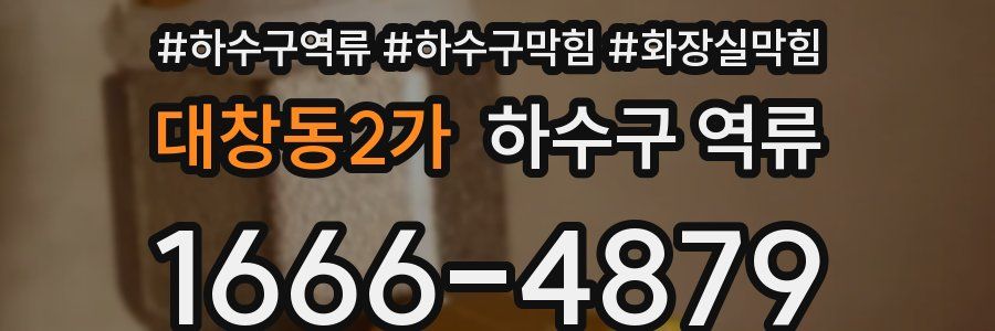 대창동2가 하수구 역류