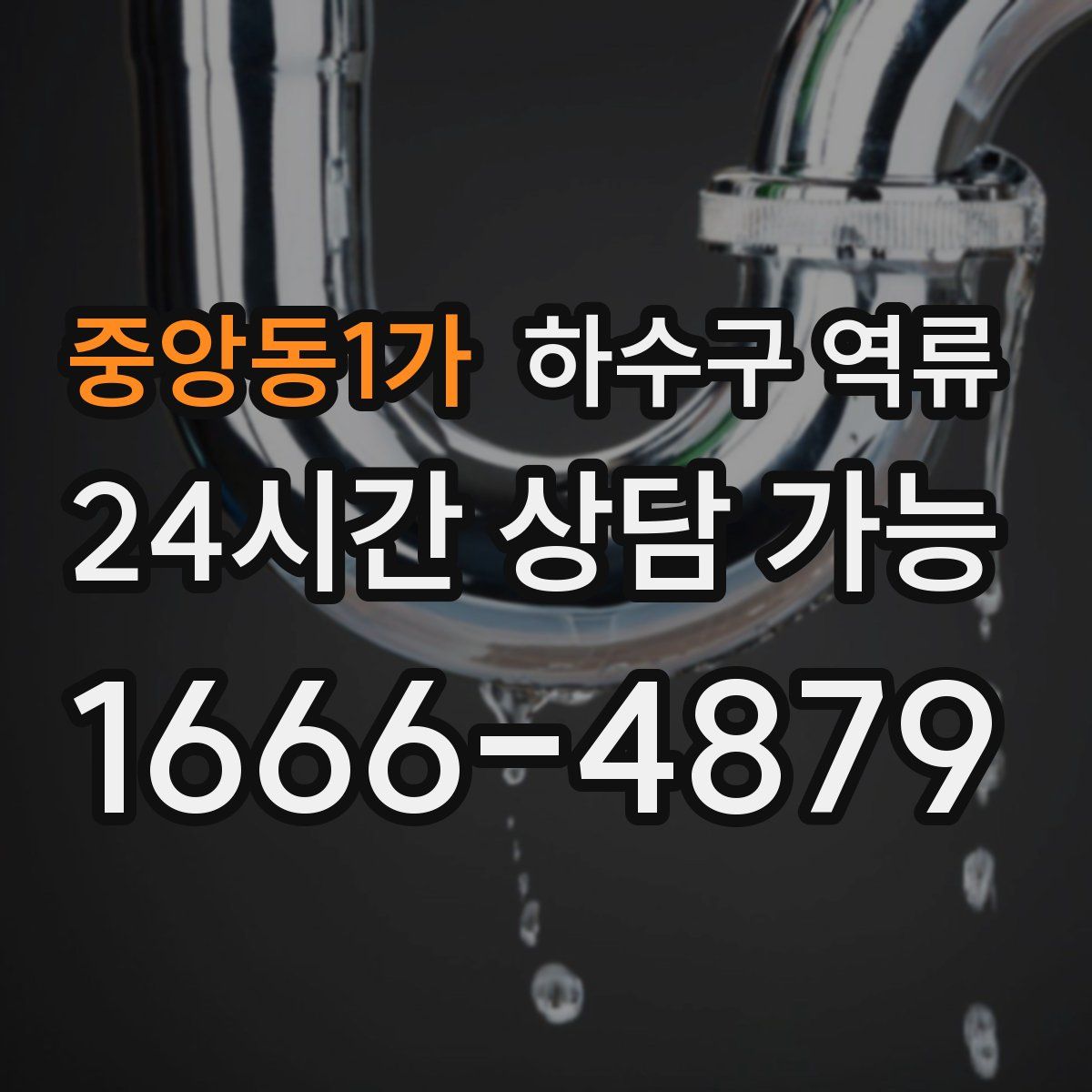 중앙동1가 하수구 역류