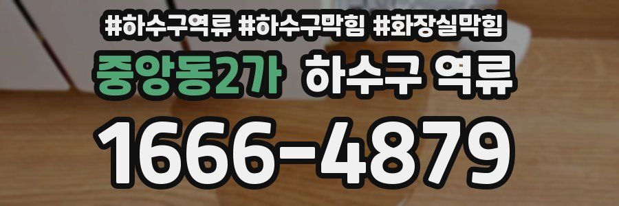 중앙동2가 하수구 역류