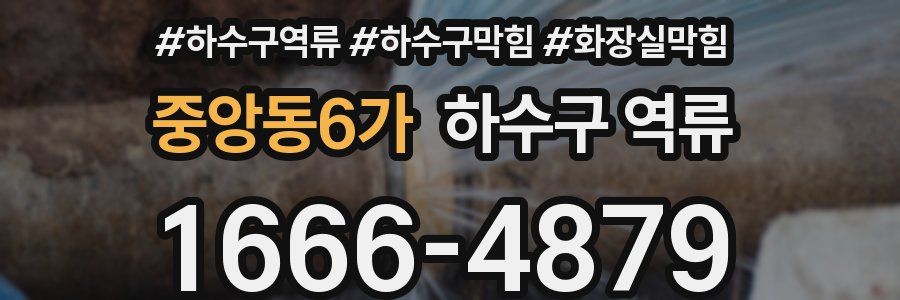 중앙동6가 하수구 역류