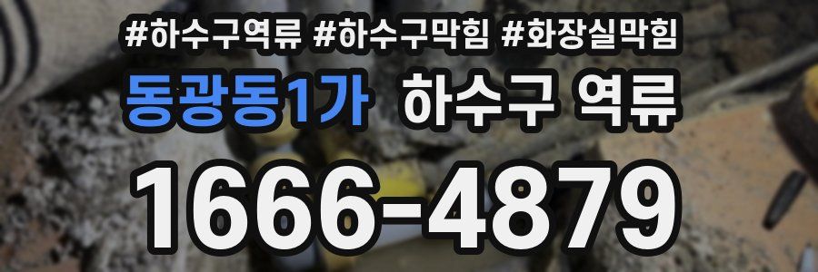 동광동1가 하수구 역류