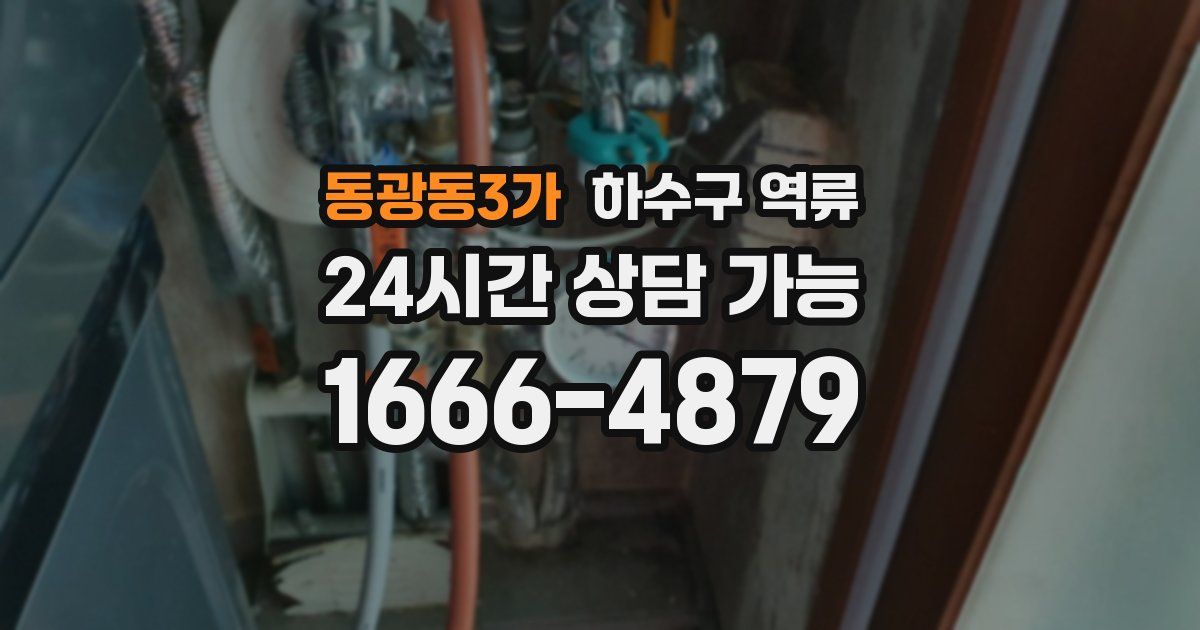 동광동3가 하수구 역류