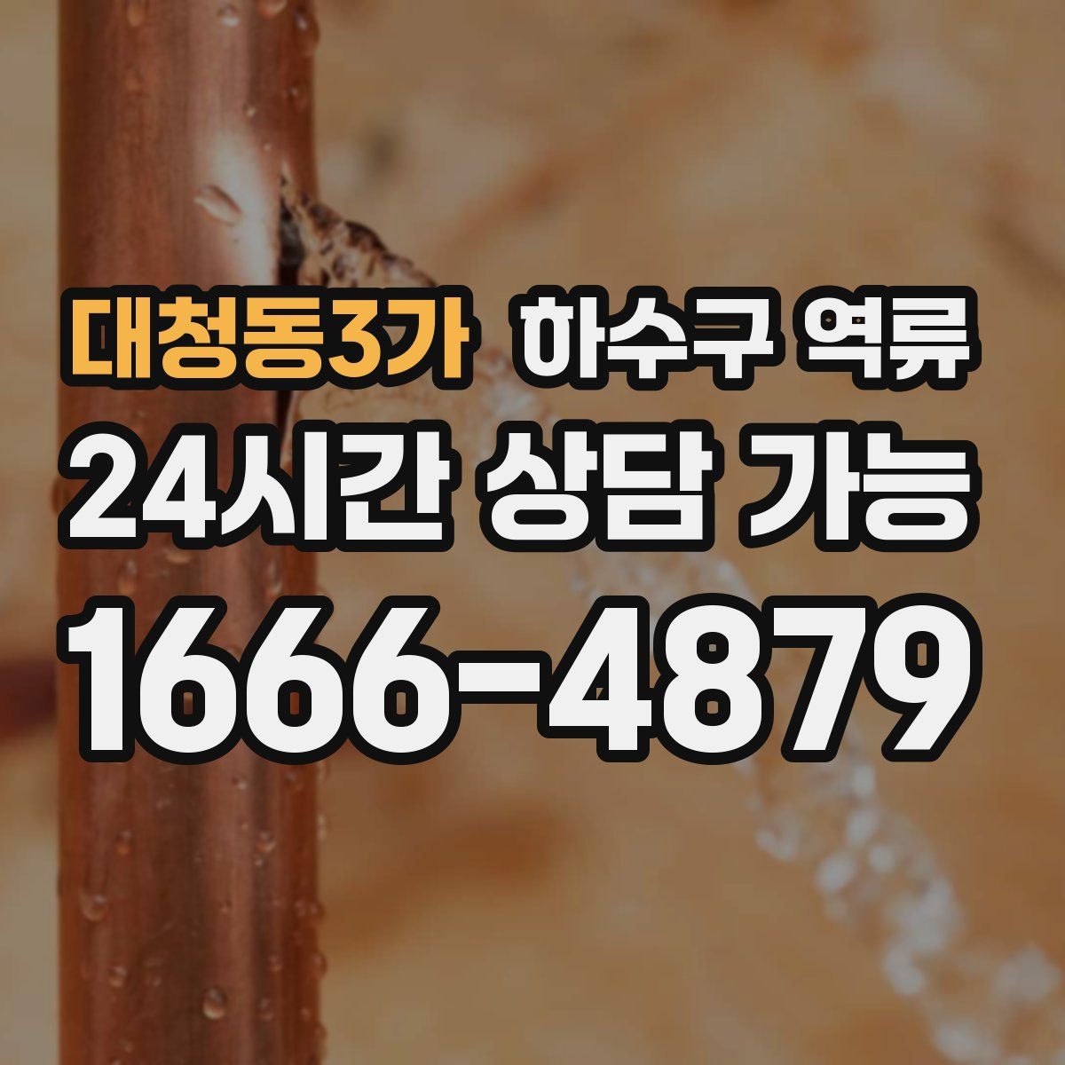 대청동3가 하수구 역류