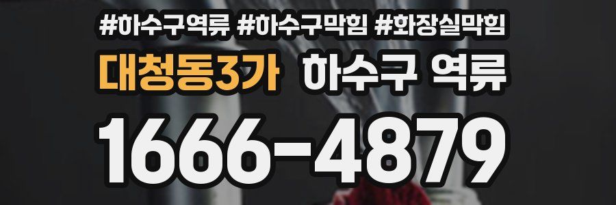 대청동3가 하수구 역류