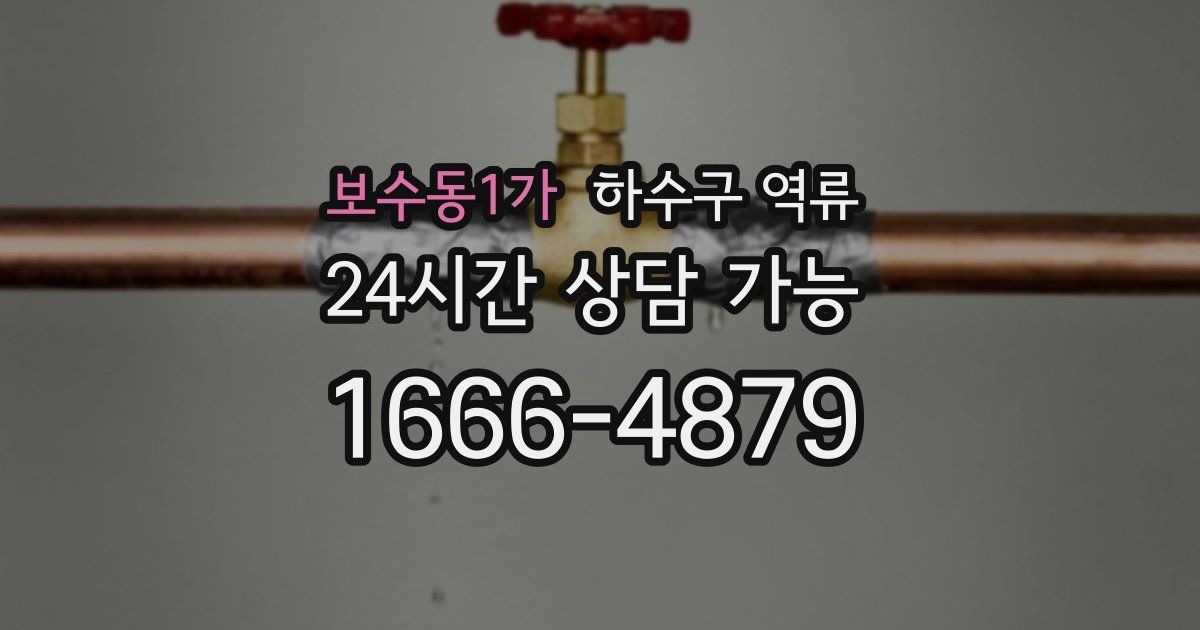 보수동1가 하수구 역류