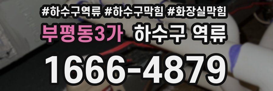 부평동3가 하수구 역류