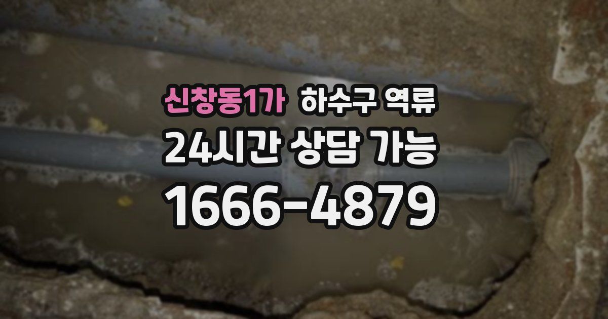 신창동1가 하수구 역류