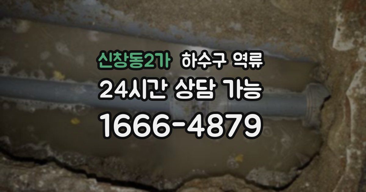 신창동2가 하수구 역류