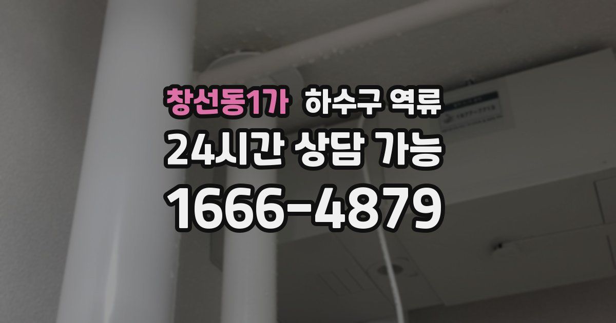 창선동1가 하수구 역류