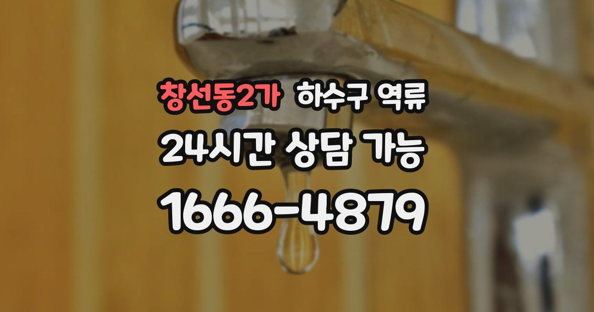 창선동2가 하수구 역류